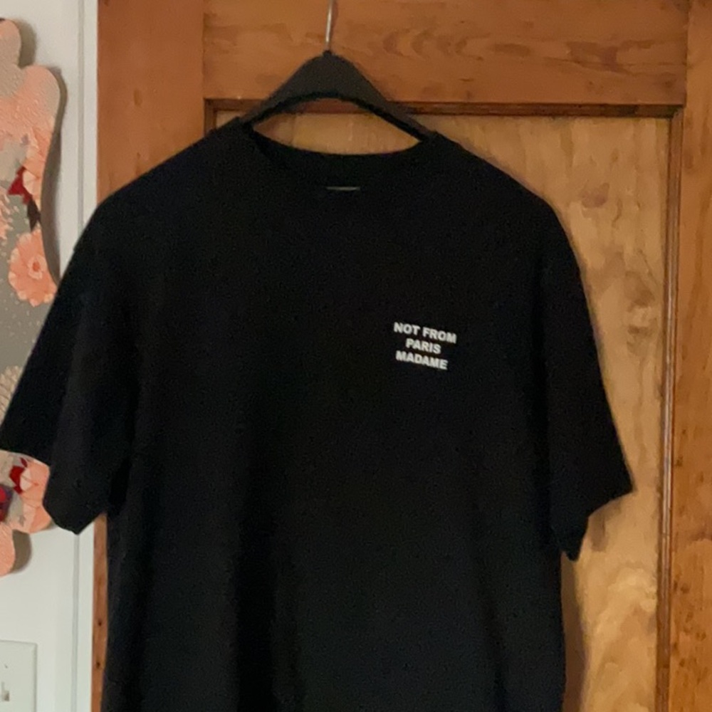 Drole de Monsieur Black T-Shirt with White Text